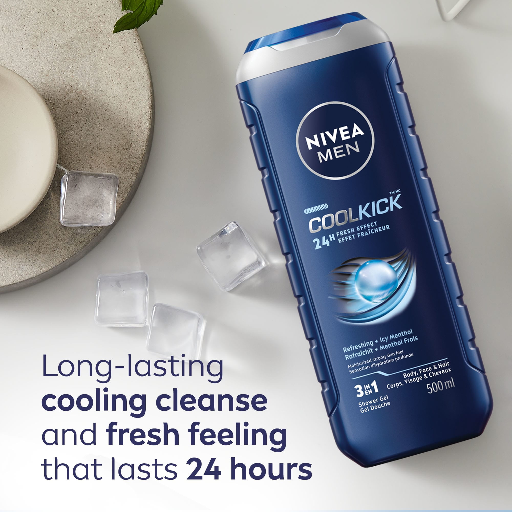 NIVEA MEN Refreshing Routine, Holiday Gift Set, Shower Gel, Face Wash and Antiperspirant