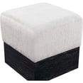 thumbnail image 6 of Meridian Furniture Havre Beige Velour Fur Fabric Ottoman/Stool, 6 of 8