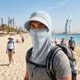 thumbnail image 5 of IAJFHAFS 3 In 1 Summer Cooling Balaclava Breathable Sun Protection Hood with Neck Guard & Face Mask Outdoor Cycling Sun Hats for Women Men Light Gray, 5 of 5