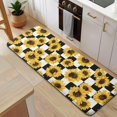 thumbnail image 5 of Black White Checker Sunflower Pattern Kitchen Rug Mat,Kitchen Runner Rugs Non Skid Washable,Decorative Kitchen Floor Mats for Kitchen,Sink,Laundry,17"x47.2", 5 of 7