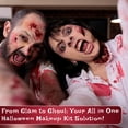 thumbnail image 6 of Dress-Up-America Halloween Makeup Kit - Face and Body Wax, Latex and Fake Blood Costume Face Paint Set - SFX Realistic Bloody Halloween Makeup Set for Teens and Adults, 6 of 7