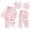 B1-Light Pink, variant on CAUYDY Newborn Girl Coming Home Outfits Infant Boy Clothes Preemie Layette Long Sleeved Shirt Warm Hat 2Pants Bib 5 Pieces Soft Set for Unisex Baby Fall Sizes One Size,Mint Green