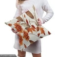 thumbnail image 5 of Ambesonne Floral Fabric by the Yard Upholstery, Art Autumnal Romance Flowers, 10 Yards, Burnt Orange Umber and White, 5 of 5