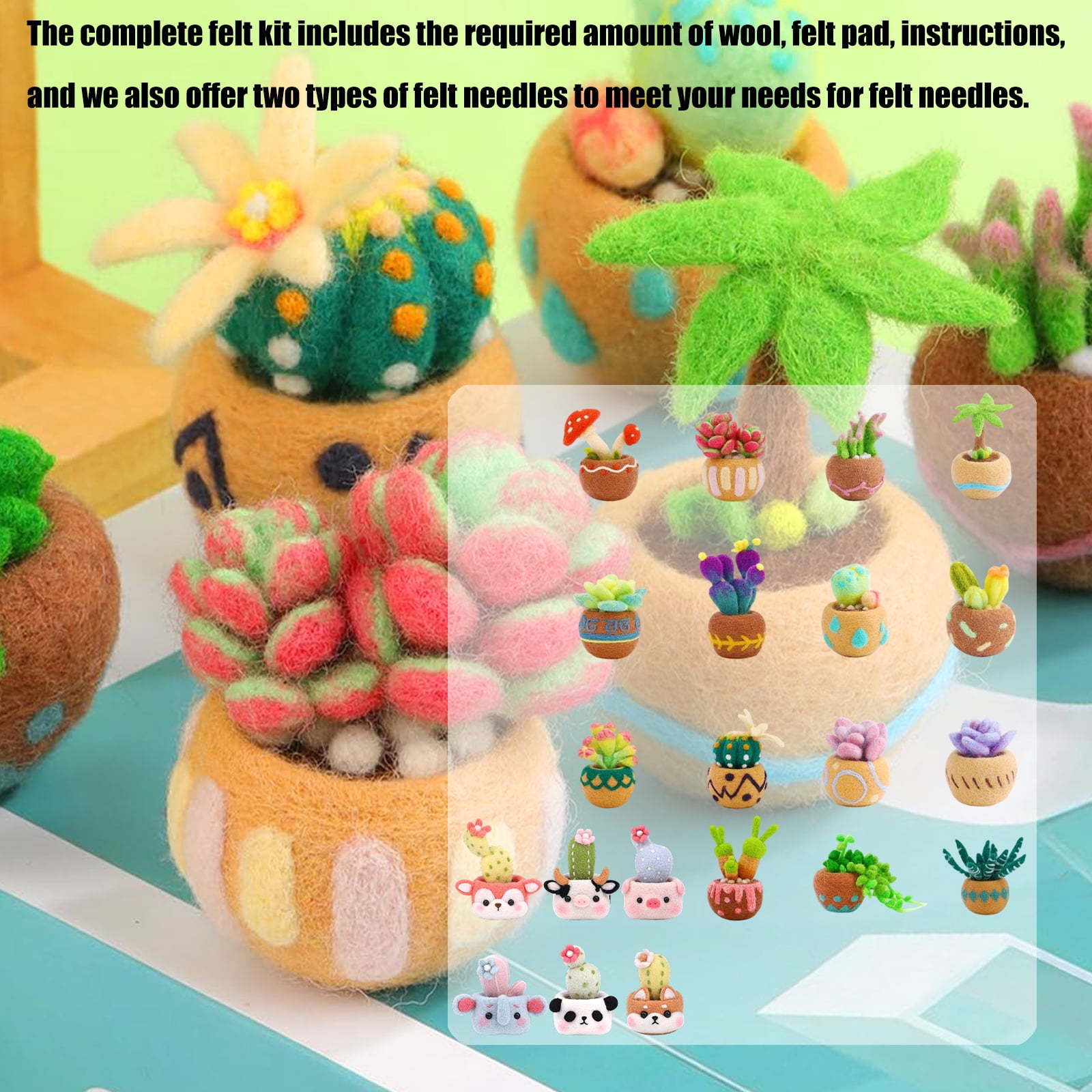 Needle Felting Starter Sets For Handmade Craft Projects Family Activity
