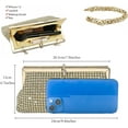 thumbnail image 3 of Rhinestone Clutch Sparkly Purse Evening Wedding Clutch Glitter Bridal Elegant Evening Bags for Women, 3 of 6