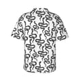 thumbnail image 3 of Balery Hand Drawn Snake Print Men's Hawaiian Shirts Short Sleeve Beach Shirt Relaxed Fit Vacation Button Down Shirts-3X-Large, 3 of 9