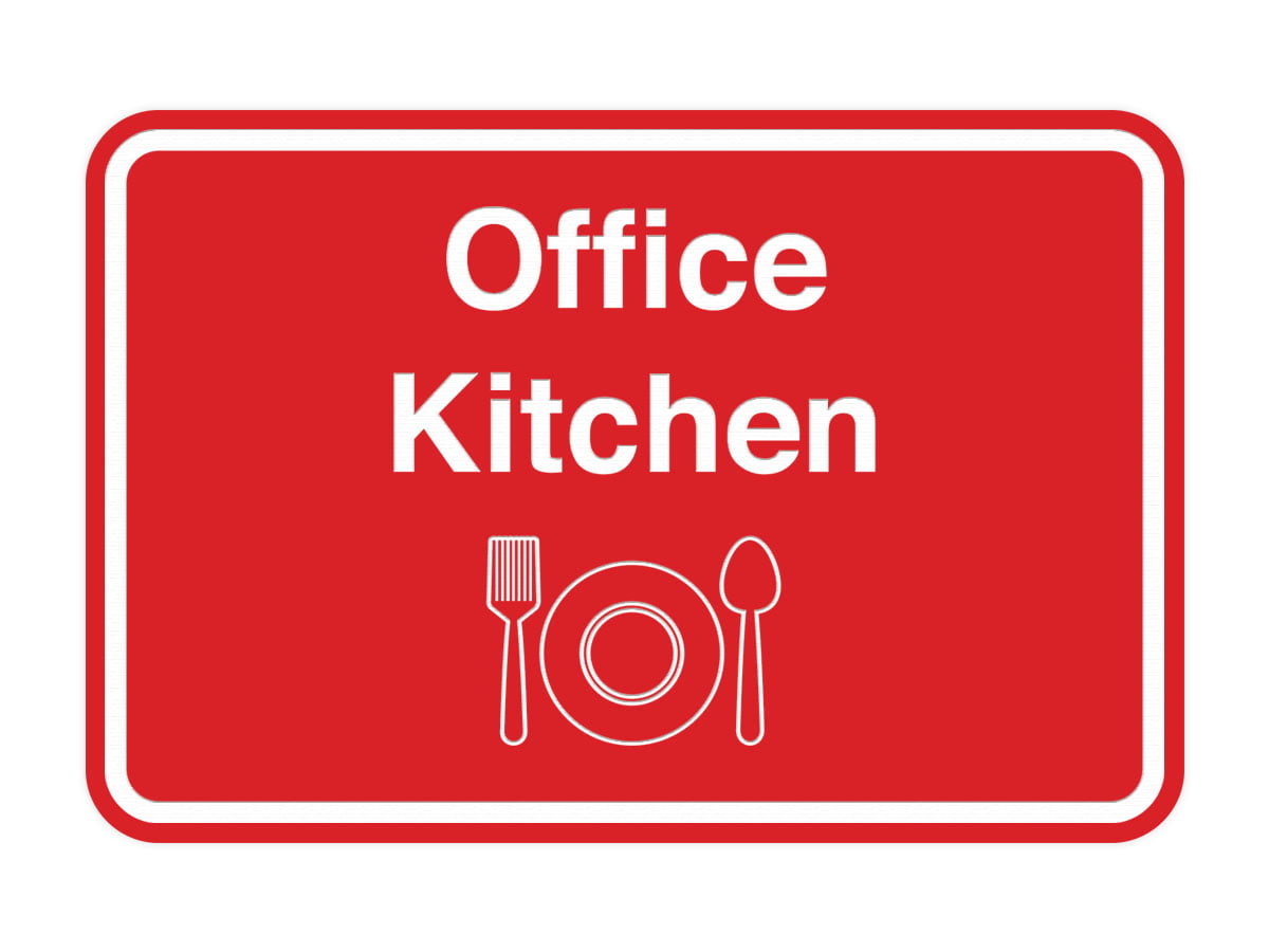 Classic Framed Office Kitchen Sign (Black Gold) - Large 