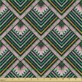 thumbnail image 2 of Geometric Fabric by the Yard, Colorful Striped Floral Inspired Repetitive Rhombuses in Style Graphic, Decorative Upholstery Fabric for Sofas and Home Accents, Multicolor by Ambesonne, 2 of 5