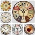 thumbnail image 2 of VOCOO Glass Silent Classic Retro Wall Clock , 12 Inch Large Round Quartz Clock Battery Operated Non Ticking Easy to Read Decoration for Bedroom Living Room Kitchen Home Office, 2 of 12