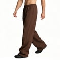 thumbnail image 3 of Mens Athletic Sports Pants Drawstring Elastic Waist Loose Fashion Streetwear Trousers Fathers Day Gift, 3 of 5