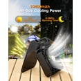 thumbnail image 2 of Ventilador solar para acampar JINLICTE 10400 mAh con linterna LED de 4 velocidades, 2 of 9