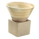 thumbnail image 4 of Taza de té de cerámica, taza de café de cerámica tosca, hecha a mano con soporte de exhibición, té chino Amarillo claro, 4 of 9