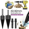 thumbnail image 1 of Wood Splitter Drill Bit 32/42MM Splitting Wood Cone Drill Bit Square Handle and Hexagon Handle, 1 of 11
