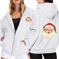 thumbnail image 1 of WILLBEST Sudadera Larga para Mujer, con Estampado Navideño, Cremallera, Manga Larga, Bolsillo y Cordón Ajustable Grande, 1 of 8