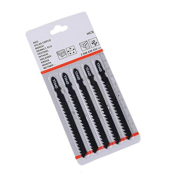 FurNest 5PCS T101D T-Shank HCS Jigsaw Blades Curve Cutting CUT For Wood GT