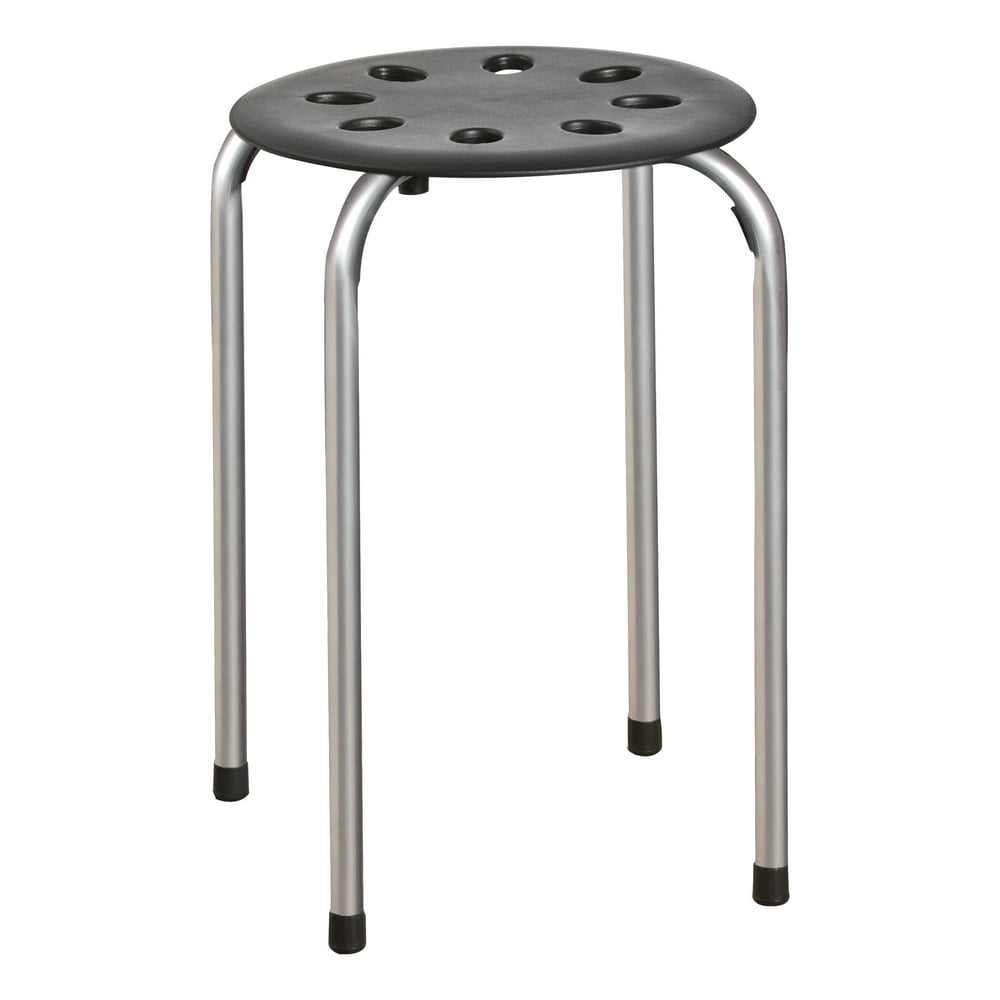 Plastic Stack Stool w/ Silver Legs Pack of 5