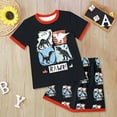 thumbnail image 4 of Kids Clothes Boys Toddler Baby Boy Set Spring Summer Cotton Elastic Print 18-24 Months 2t 3t 4t 5t 6t Tshirt Shorts T-Shirt with Solid 2Pcs Outfit Dinosaur Summer Pajamas Sleepwear Set, 4 of 4