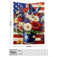 thumbnail image 3 of PRATYUS Bouquet Butterfly American Flag Flannel Blanket, Cozy Soft 50x60in, 3 of 7