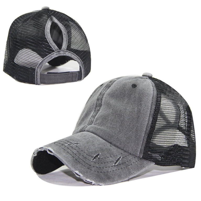 Yirtree Distressed Baseball Cap, Mesh Back Sport Hat  display picture 3