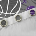 thumbnail image 4 of Feelyou Modern Basketball Player Blackout Curtains Set of 2 (52x84 Each) for Kid, Cartoon Ball Game Window Curtains, Abstract Grey Purple Curtains and Drapes, Living Room Curtains Decor, 4 of 6