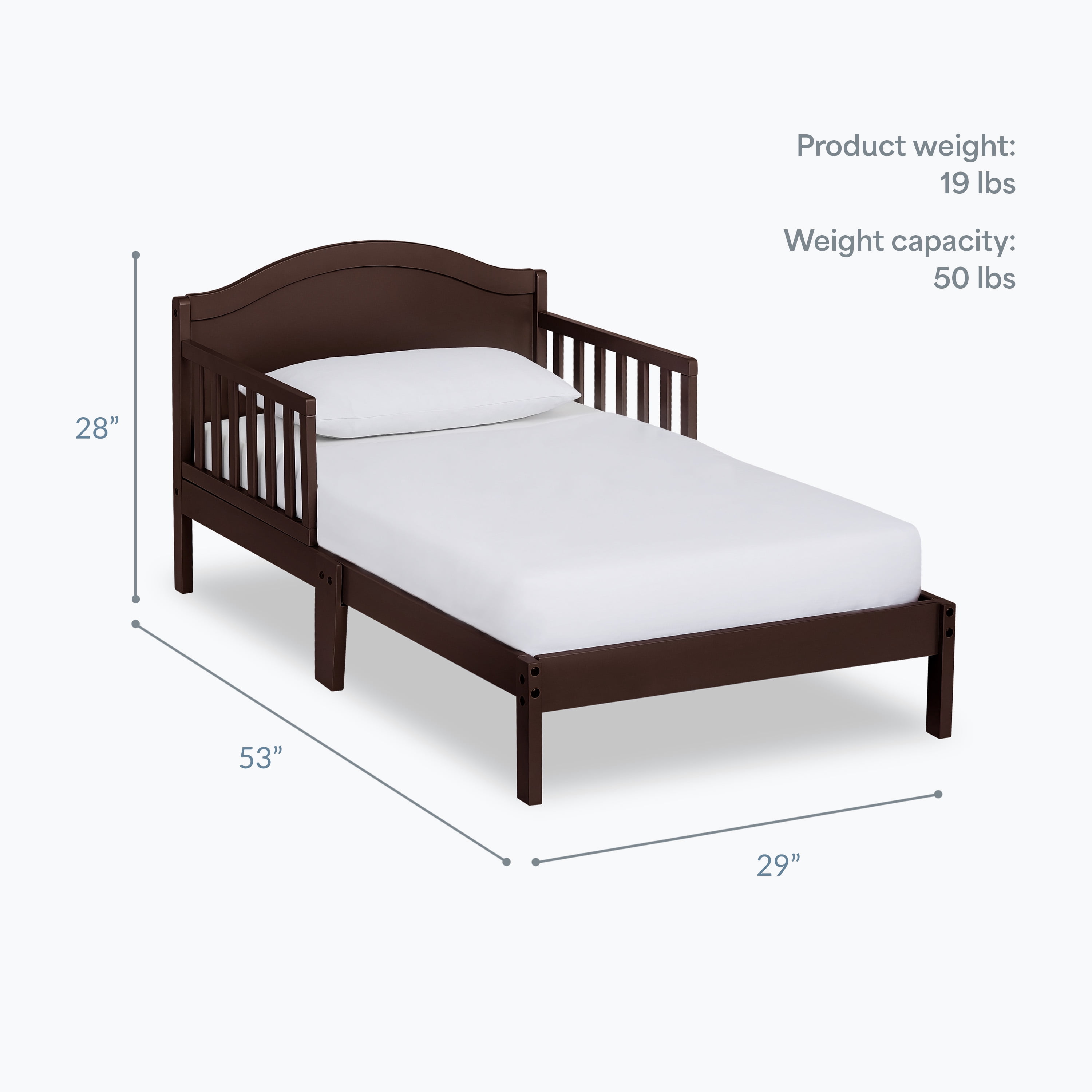 Dream On Me Sydney Toddler Bed, Espresso
