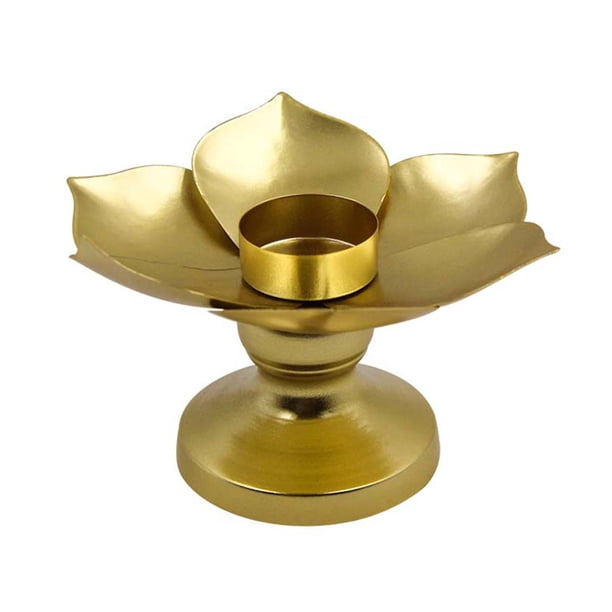 Candelabro decorativo con forma de flor de loto para chimenea de interior, boda festiva Pies altos
