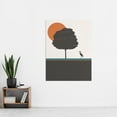 thumbnail image 2 of Tree Silhouette Sycamore Teal Mango Orange Nature Extra Large XL Wall Art Poster Print, 2 of 3