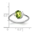 thumbnail image 2 of Primal Gold 14 Karat White Gold 7x5mm Oval Peridot and Diamond Ring, 2 of 3