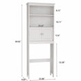 thumbnail image 2 of Over The Toilet Storage Cabinet Bathroom Above Toilet Storage Rack With 2 Doors 2 Tier Shelves Wooden Freestanding Over Toilet Bathroom Organizer Storage Chest For Bathroom Home, 2 of 8