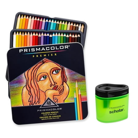 Prismacolor Premier Soft Core Colored Pencil, Set of 48 Assorted Colors + Prismacolor Scholar Colored Pencil