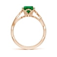 thumbnail image 2 of ANGARA Lab Grown 2.2 Ct Nature-Inspired Pear Emerald Floral Engagement Ring for Women in 14K Rose Gold (Size-10x8mm) | May Birthstone, Anniversary, Jewelry Gift for Women | Lab-Grown Emerald Ring, 2 of 8