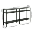 thumbnail image 5 of Evelyn&Zoe Sivil 55" Wide Rectangular Console Table with Metal Shelves, Blackened Bronze, 5 of 9