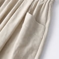thumbnail image 2 of Bixock Midi Skirt for Women Casual Dresses Elastic Stretch Waist Side Patch Pockets Loose Straight Cut Breathable Summer Daily Street Walking Women Clothings, 2 of 6
