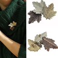 thumbnail image 3 of Broche Vintage Trois Feuilles Foulard Épingle Robe Chandail Décoration Cadeau pour Femmes, 3 of 10