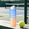 thumbnail image 4 of 1L Water Bottles Big Water Bottle with Straw Travel Water Bottle with Time Marker Motivational Sports Water Bottle Waterbottles Clear Water Bottles Summer Essentials Gifts for Men Women, 4 of 7