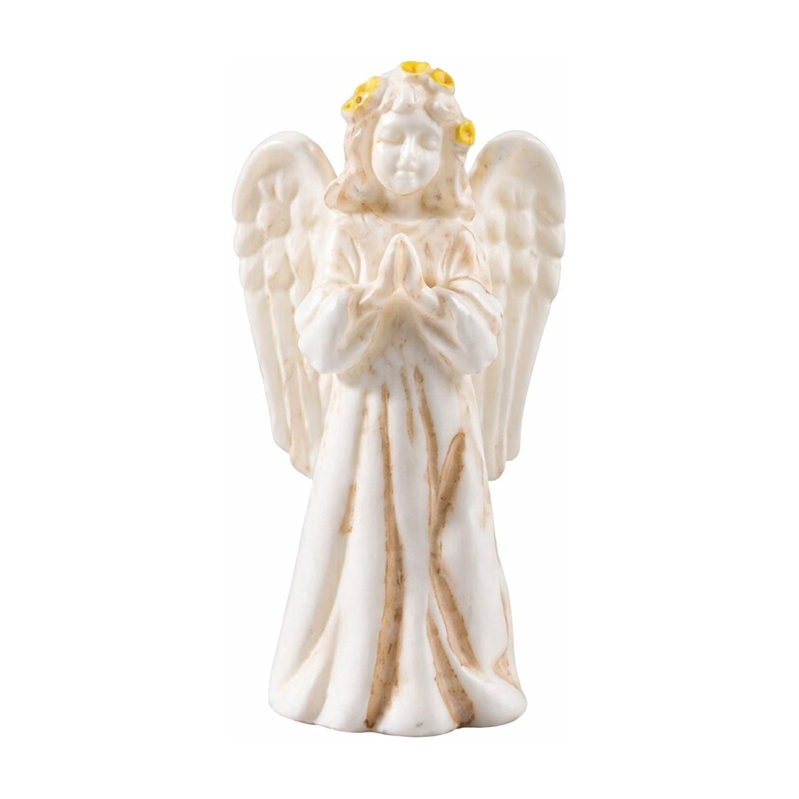 Miniature Nativity Angel Figurine Single Christmas Decor Statue with Holy Family Design Resin Keepsake