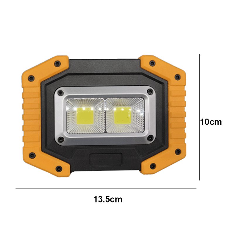 Work Light Rechargeable, Portable LED Work Light 2 Pack, Construction Lights Battery Powered, LED Emergency Lights for Home Power Failure