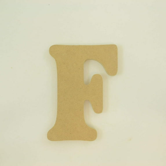 Package of 1, 16 Inch X 3/4" Thickness MDF Letter F in The Goudy Heavy Font, Thick, Upper Case for Art & Craft Project, Made in USA