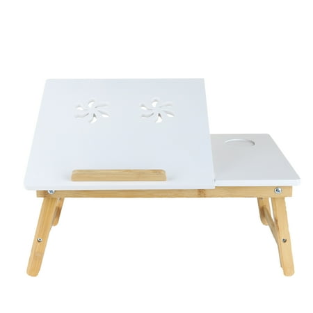 Mind Reader - Bamboo Laptop Cooling Tray - White