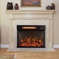 thumbnail image 6 of Barara King Fireplace Heater, Indoor Fireplace,23-inch 3-Sided Electric Fireplace Insert with Remote Control-Black, 6 of 12