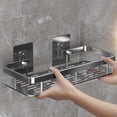 thumbnail image 4 of Estante de ducha adhesivo, organizador de baño, estantes de ducha montados en la pared, paquete de 2, 4 of 6