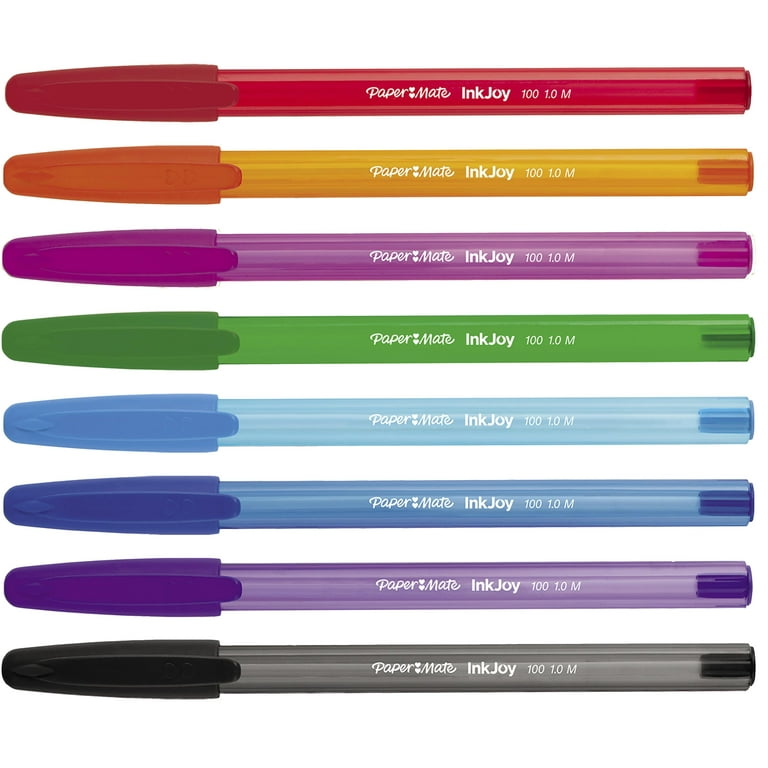 Paper Mate InkJoy 100ST Ballpoint Pens, Medium Point (1.0mm), Assorted, 18  Count