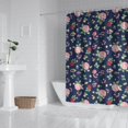 thumbnail image 2 of Pioneer Flower Floral Print Pattern Shower Curtain 84"x72", Bathroom Decorative Shower Curtain Set with 12 Hooks, Waterproof Washable, 2 of 6