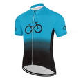 thumbnail image 2 of Maillot de ciclismo con estampado digital informal para hombre, chaqueta de MTB de manga corta ligera, transpirable y con cremallera elástica para hombre, 2 of 5