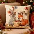 thumbnail image 2 of geerera Christmas Decorative Pillow Covers 18''x18'' Embroidered Christmas Pillowcases Soft Linen Hidden Zipper Holiday Cushion Cases Decoration for Sofa Couch, 2 of 6