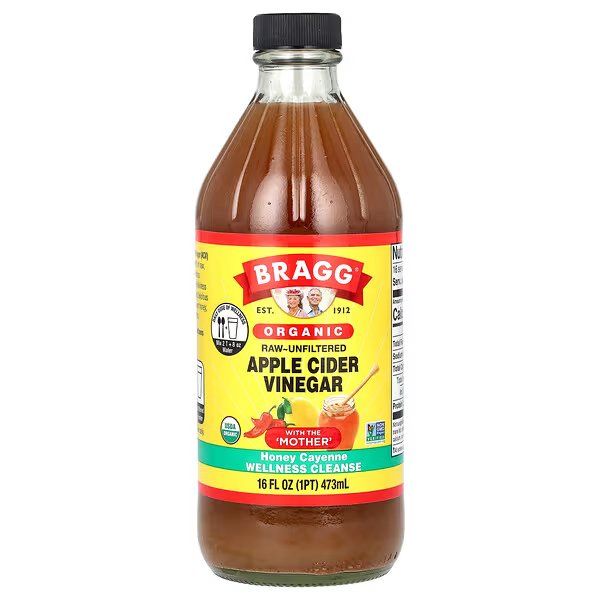 Bragg , Vinaigre de Cidre de Pomme Biologique avec La'mère', Miel de — free download