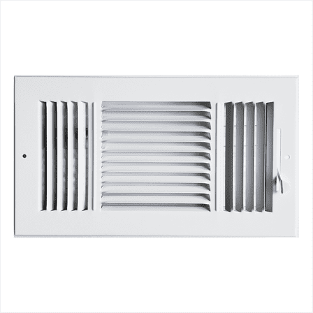 12"x 6" (Duct Opening Size) 3-Way Stamped Face Steel Ceiling/sidewall Air Supply Register - Vent Cover - Actual Outside Dimension 13.75" X 7.75"