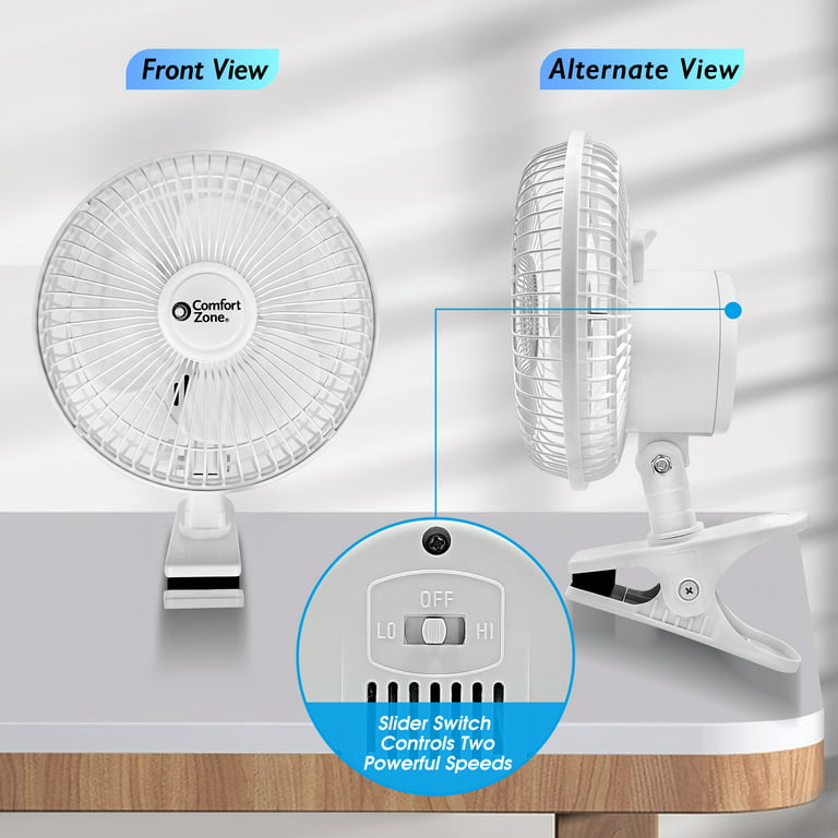USB Plug-in Use Mini Clipped Fan 360° Rotation 2-speed Wind Desktop  Ventilator Silent Air Conditioner for Bedroom Office