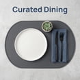 thumbnail image 2 of Unique Bargains 6 Pack Silicone Placemats for Kitchen Dining Table Decor Dark Gray, 2 of 7