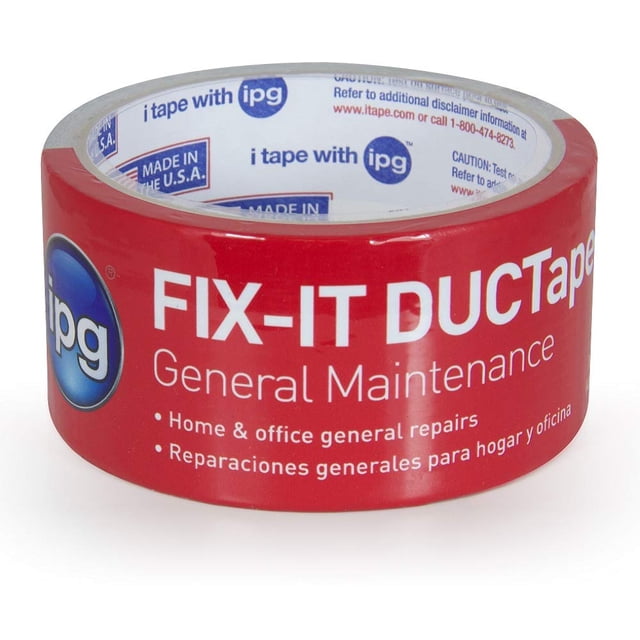 Cinta adhesiva IPG Fix-It, 4,8 cm x 9,1 m, rollo plateado